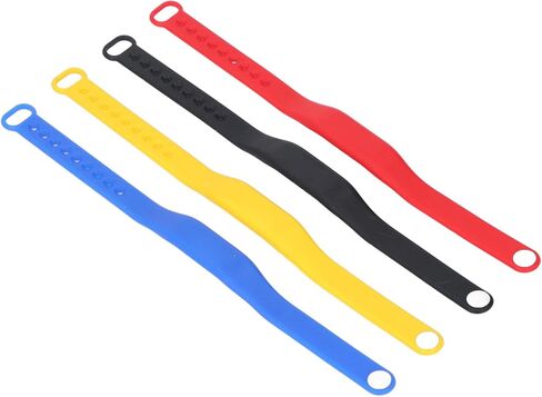 NFC Wristband Silicone Bracelet, Water Rewritable Access Control Bands 4PCS - Adjustable Size, Durable Material, Ideal for Swimming Pool and Hotel Use in Saudi Arabia