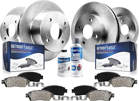 Detroit Axle-10pc Brake Kit for Hyundai 2017-2018 Santa Fe ، 2017-2019 Santa Fe XL ، Disc-Brake Rotors Brakes Brake Palcs مع استبدال الأجهزة: 12.60 "أمامية أمامية 11.89 بوصة. in Kuwait