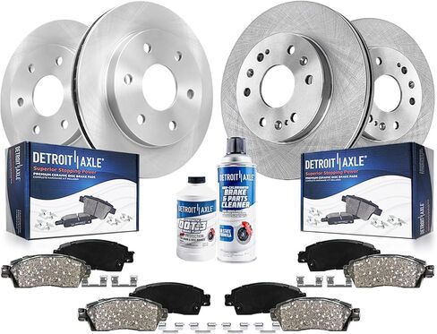 Detroit Axle-10pc Brake Kit for Hyundai 2017-2018 Santa Fe ، 2017-2019 Santa Fe XL ، Disc-Brake Rotors Brakes Brake Palcs مع استبدال الأجهزة: 12.60 "أمامية أمامية 11.89 بوصة. in Kuwait