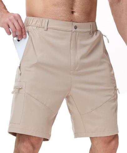 Mens Athletic Workout Sport Shorts Running Fishing Hiking Shorts with Belt Loop Summer Beach Vacasion Outfits in Kuwait