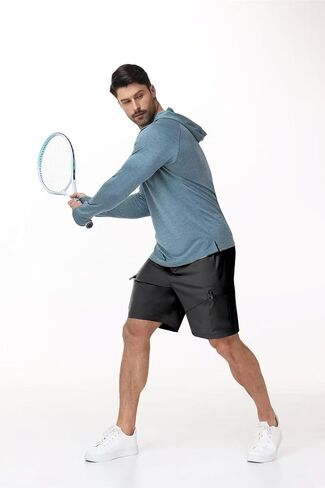 Mens Athletic Workout Sport Shorts Running Fishing Hiking Shorts with Belt Loop Summer Beach Vacasion Outfits in Saudi Arabia