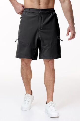 Mens Athletic Workout Sport Shorts Running Fishing Hiking Shorts with Belt Loop Summer Beach Vacasion Outfits in Saudi Arabia