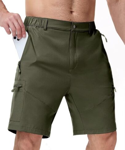 Mens Athletic Workout Sport Shorts Running Fishing Hiking Shorts with Belt Loop Summer Beach Vacasion Outfits in Saudi Arabia