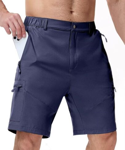 Mens Athletic Workout Sport Shorts Running Fishing Hiking Shorts with Belt Loop Summer Beach Vacasion Outfits in Saudi Arabia
