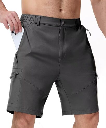 Mens Athletic Workout Sport Shorts Running Fishing Hiking Shorts with Belt Loop Summer Beach Vacasion Outfits in Saudi Arabia