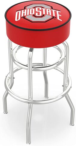 L7C1 Ohio State 25" Double-Ring Swivel Counter Stool with Chrome Finish in Saudi Arabia