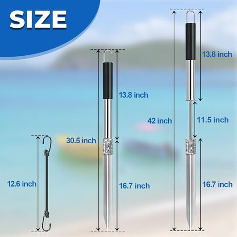 رمل سبايك قارب مرساة مطرقة منزلقة مرساة شاطئ شاطئ سبايك للقوارب، جت سكي، عائم، قوارب الكاياك، الزورق، مرساة رمل من الفولاذ المقاوم للصدأ ذاتية المطرقة in Kuwait