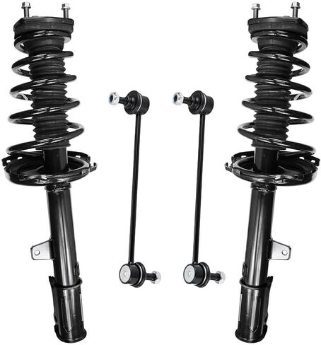 Detroit Axle - FWD Struts Sway Sway Bars لعام 2004-2007 Lexus Rx330 Rx350 Highlander ، 2 دعامات كاملة مع مجموعة الربيع لفائف 2 Bar Bar End Links 2005 2006 Stempension Kit in Saudi Arabia