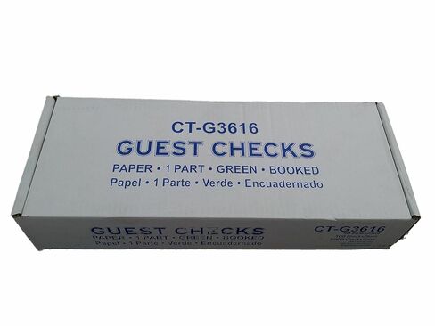 GC3616 Guest Check, One Soft Page, Green, 100 Pages/Book (Case of 50) in Saudi Arabia