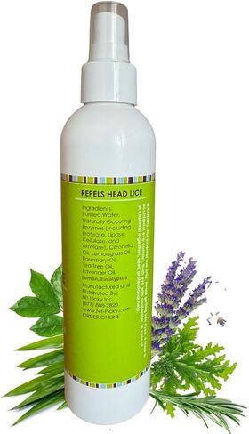 Prevent Head Lice Repellent Spray with Rosemary, Tea Tree, Lavender, Lemongrass, Citronella, Lemon Eucalyptus -Extra Strength Lice Spray for Hair & House 8 fl oz. (Pack of 1) in Saudi Arabia