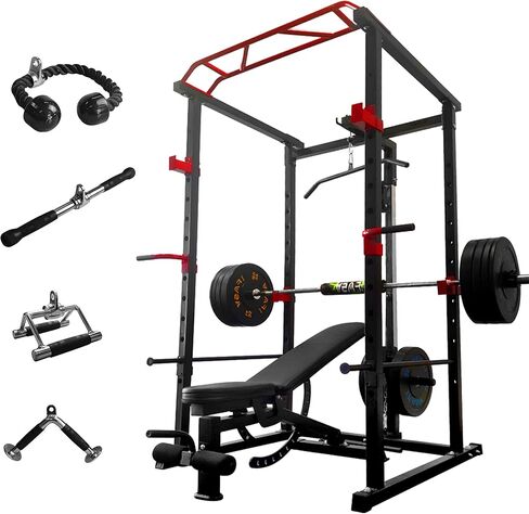 IFAST Multi-Functional Power Cage,Home Adjustable Pullup Squat Rack 1000Lbs Capacity Comprehensive Fitness Barbell Rack in Saudi Arabia