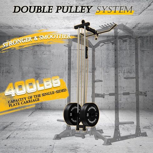 ToughFit 2024 ترقية T2 Power Cage Muti-Function Power Rack مع LAT Pulldown System Squat Rack مع الأوزان ومجموعة البار لصالة الألعاب الرياضية المنزلية مع مرفق تدريب فريد من نوعه in Kuwait