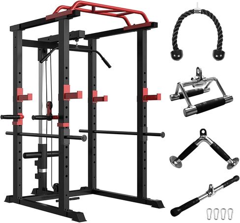 IFAST Multi-Functional Power Cage,Home Adjustable Pullup Squat Rack 1000Lbs Capacity Comprehensive Fitness Barbell Rack in Saudi Arabia