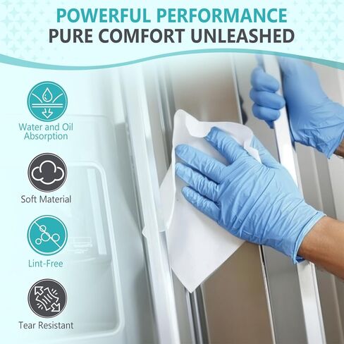 Outus 900 Pcs Cleanroom Wipes (9"x9", 56 Gsm) Lint Free Cloths Nonwoven Microfiber Disposable Wipes Ultra-fine Filaments Laser Sealed Edge for Lab Electronics Printing Semiconductor Industries in Saudi Arabia
