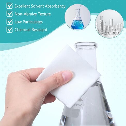 Outus 900 Pcs Cleanroom Wipes (9"x9", 56 Gsm) Lint Free Cloths Nonwoven Microfiber Disposable Wipes Ultra-fine Filaments Laser Sealed Edge for Lab Electronics Printing Semiconductor Industries in Saudi Arabia