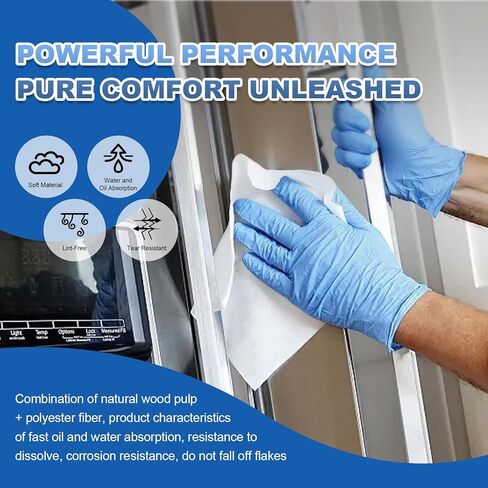 Cleanroom Wipes 9"x9" (300 Pcs, Cellulose/Polyester Blend, Grade A, 68GSM) Lint Free Wipes for Laboratory, Electronics, Pharmaceutical,Printing,Automotives and Semiconductor Industries in Kuwait