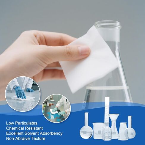 Cleanroom Wipes 9"x9" (300 Pcs, Cellulose/Polyester Blend, Grade A, 68GSM) Lint Free Wipes for Laboratory, Electronics, Pharmaceutical,Printing,Automotives and Semiconductor Industries in Kuwait