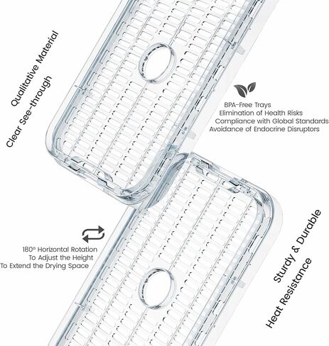 Food Dehydrator for Jerky, 500W with Digital Timer & Temperature Control, 5 BPA-Free Trays Dehydrator Machine for Meat, Fruits, Mushroom, Dog Treats, with Convergence Drying Flow System in Kuwait