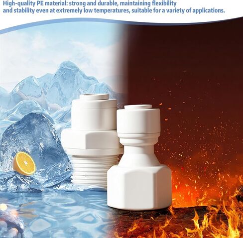 2 PCS Water Filter Quick Connector, 3/8" Male/Female Thread to 1/4", Water Filter Tubing Fittings in Saudi Arabia