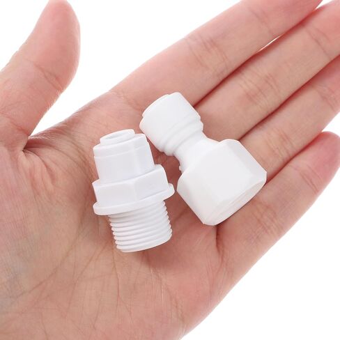 2 PCS Water Filter Quick Connector, 3/8" Male/Female Thread to 1/4", Water Filter Tubing Fittings in Saudi Arabia