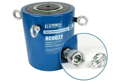 TEMCo 150 Ton Hydraulic Cylinder 4" Stroke Single Acting 10,000 PSI – Machinery, Bridge, Foundation Support & Construction in Saudi Arabia
