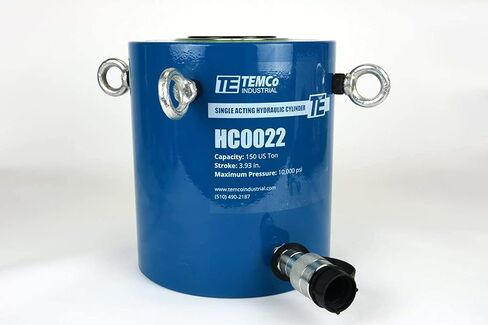 TEMCo 150 Ton Hydraulic Cylinder 4" Stroke Single Acting 10,000 PSI – Machinery, Bridge, Foundation Support & Construction in Saudi Arabia