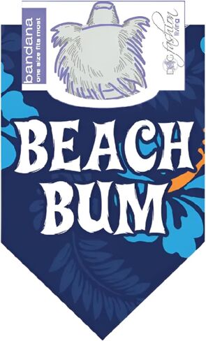 Beach Bum Blue Dog Bandana. in Saudi Arabia