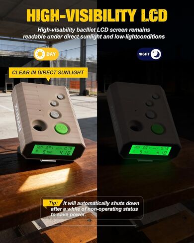 ZOHAN Professional Shot Timer for Shooting Competition, 0.01s Match Grade Sensitivity, High Visibility LCD, 4 Modes, Extra Loud Beeper, Heavy Duty Belt Clip – Tactical Grey in Kuwait