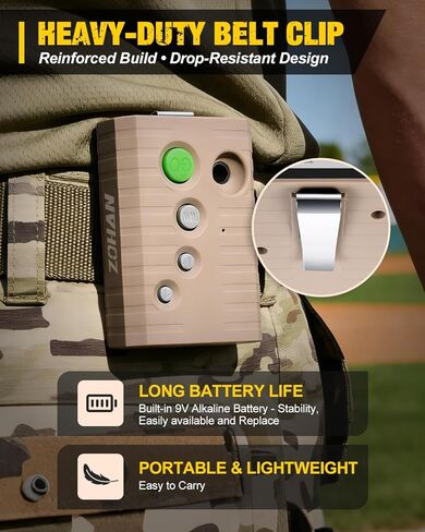 ZOHAN Professional Shot Timer for Shooting Competition, 0.01s Match Grade Sensitivity, High Visibility LCD, 4 Modes, Extra Loud Beeper, Heavy Duty Belt Clip – Tactical Grey in Kuwait