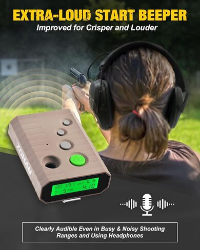 ZOHAN Professional Shot Timer for Shooting Competition, 0.01s Match Grade Sensitivity, High Visibility LCD, 4 Modes, Extra Loud Beeper, Heavy Duty Belt Clip – Tactical Grey in Kuwait