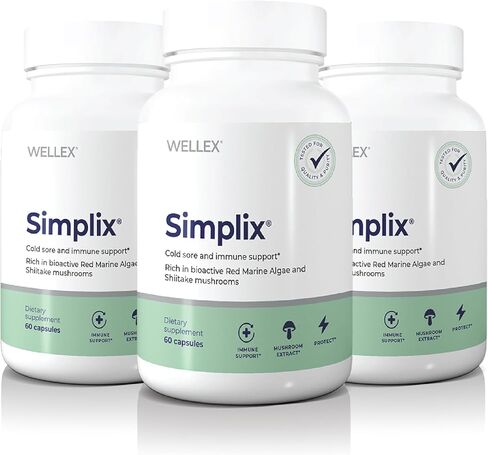 Simplix | Natural Supplement to Strengthen The Immune System | Respond to Outbreaks | Source of Highly Researched Mushroom & Seaweed Polysaccharides 60 Veggie Capsules (3 Pack) (180 Count) in Saudi Arabia