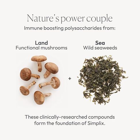 Simplix | Natural Supplement to Strengthen The Immune System | Respond to Outbreaks | Source of Highly Researched Mushroom & Seaweed Polysaccharides 60 Veggie Capsules (3 Pack) (180 Count) in Saudi Arabia