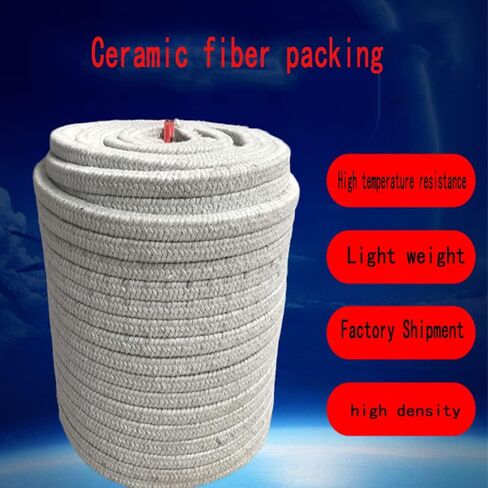 Log Burner Door Seal Rope,Rope Seals-Ceramic Fiber Gasket, Square Braid, High Temperature Seal for Boiler Furnace Casting(20x20mm*1m) in Kuwait