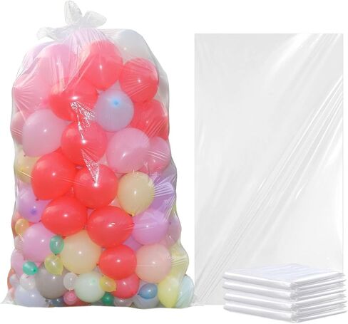 أكياس تخزين البالون 98 × 59 بوصة 2 أكياس نقل بالون كبيرة ، واضحة ، وأكياس تخزين عملاقة لحفلات عيد ميلاد لحفلات الزفاف (2) in Kuwait
