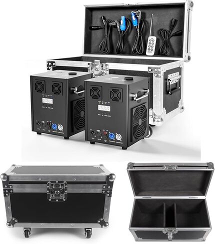 2 Packs 700W Wedding Event Special Electronic Dual-motor Machine with Case Remote and DMX Control Stage Equipment for Indoor and Outdoor Wedding, Party, Musical Show, Events(Not Included Material) in Kuwait
