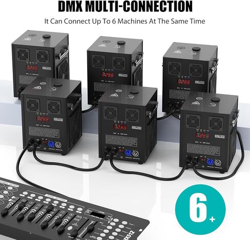 2 Packs 700W Wedding Event Special Electronic Dual-motor Machine with Case Remote and DMX Control Stage Equipment for Indoor and Outdoor Wedding, Party, Musical Show, Events(Not Included Material) in Kuwait