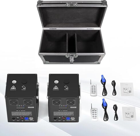 2 Packs 700W Wedding Event Special Electronic Dual-motor Machine with Case Remote and DMX Control Stage Equipment for Indoor and Outdoor Wedding, Party, Musical Show, Events(Not Included Material) in Kuwait