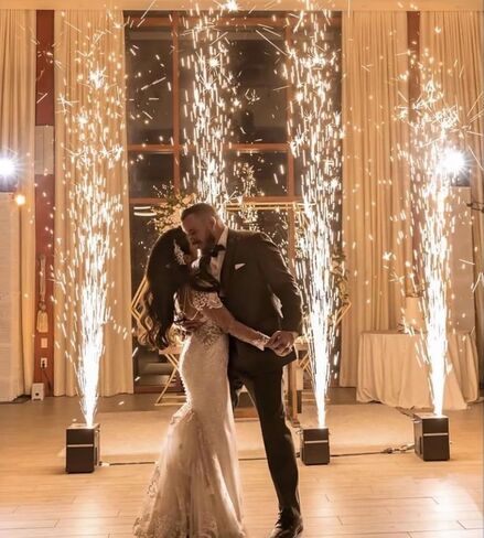 2 Packs 700W Wedding Event Special Electronic Dual-motor Machine with Case Remote and DMX Control Stage Equipment for Indoor and Outdoor Wedding, Party, Musical Show, Events(Not Included Material) in Kuwait