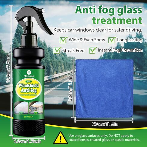 Car Windshield Anti Fog Spray 4 FL OZ – Prevents Fogging, Improves Visibility, Easy Glass Treatment for Auto Windows, Mirrors & Windshields in Kuwait