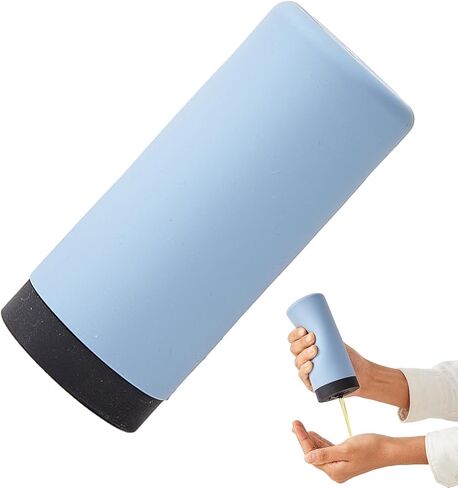 حامل صابون الأطباق لحوض المطبخ، 8 أونصة، موزع صابون رغوي دائري قابل لإعادة الملء، زجاجات الشامبو والبلسم، زجاجة ضغط من السيليكون مقاومة للماء للحمام (اللون: أبيض) in Kuwait