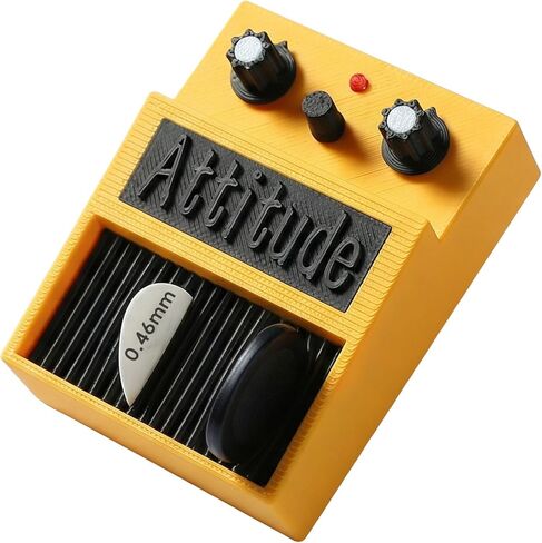 Guitar Pick Holder Case with Magnetic Base & Flexible TPU Slots, Adaptive Plectrum Organizer for 0.46mm-3.0mm Thick Picks, Rock Attitude Storage Box for Amp & Desk, Holds 1-12 Picks in Saudi Arabia