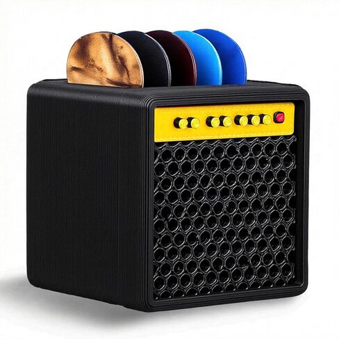 Guitar Picks Holder Box, Mini Guitars Amp Picks Holders Guitar Pick Display Holder Amp Speaker Styled Pick Holdesr Guitars Storage Box Set for Players and Music Enthusiasts in Saudi Arabia