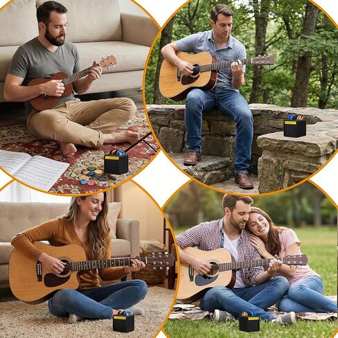 Guitar Picks Holder Box, Mini Guitars Amp Picks Holders Guitar Pick Display Holder Amp Speaker Styled Pick Holdesr Guitars Storage Box Set for Players and Music Enthusiasts in Saudi Arabia