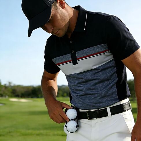 2PCS Golf Ball Holder for Bag - Quick Release Golf Ball Retriever & Tee Holder with Clip, Durable Golf Bag Accessories, Golf Gifts for Men - Fits Stand, Carry & Cart Bags for Easy Access on Course in Kuwait