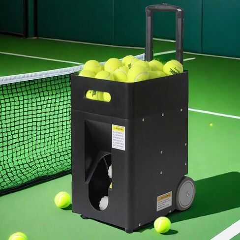 Tennis Ball Machine, Automatic Portable Tennis Ball Launcher/Thrower,Pre-Programmed and Custom Drills for All Level Players Training and Practice, Complete with App/Remote Control in Saudi Arabia