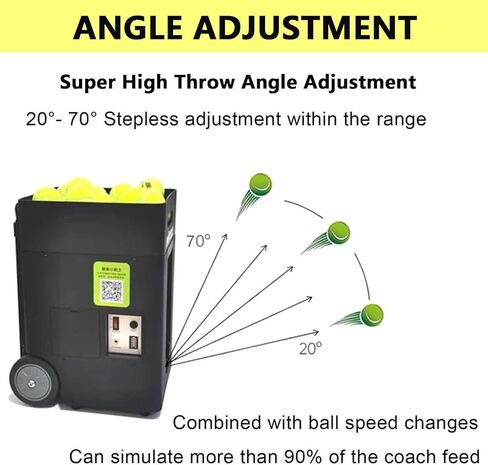 Tennis Ball Machine, Automatic Portable Tennis Ball Launcher/Thrower,Pre-Programmed and Custom Drills for All Level Players Training and Practice, Complete with App/Remote Control in Saudi Arabia