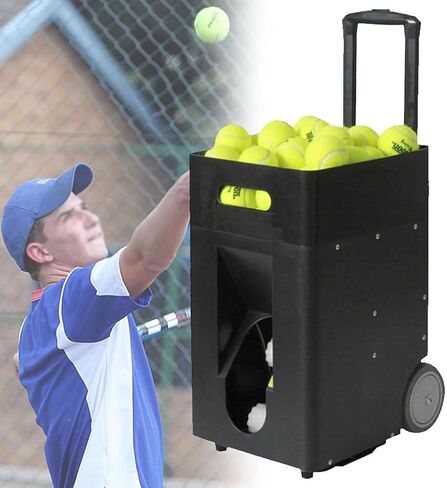 Tennis Ball Machine, Automatic Portable Tennis Ball Launcher/Thrower for All Level Players Training and Practice,Pre-Programmed and Custom Drills, Complete with App/Remote Control in Saudi Arabia