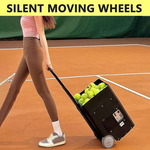 Tennis Ball Machine, Automatic Portable Tennis Ball Launcher/Thrower for All Level Players Training and Practice,Pre-Programmed and Custom Drills, Complete with App/Remote Control in Saudi Arabia