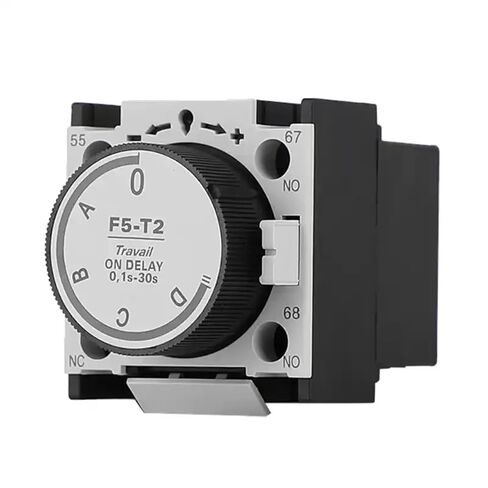 F5-T2 موصل الطاقة الصناعية، كتلة الاتصال المساعدة لتأخير وقت التيار المتردد، نطاق التوقيت 0.1 ثانية - 30 ثانية، أسود وفضي (F5-D4) in Kuwait