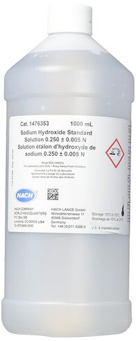 Hach Sodium Hydroxide Standard Solution, 0.25 N, 1 L, 1476353 in Saudi Arabia